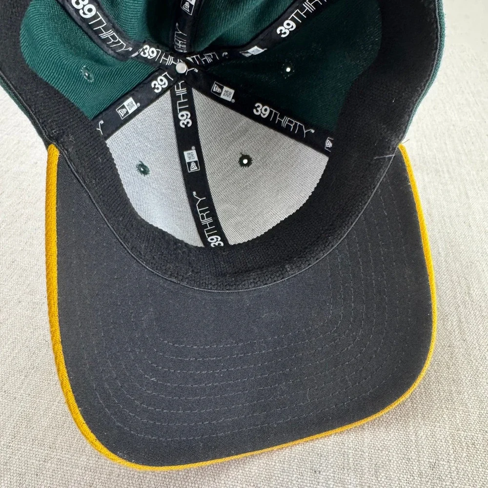 New Era 39THIRTY Oakland Athletics MLB Hat Mens Medium Large Green Yellow Cap